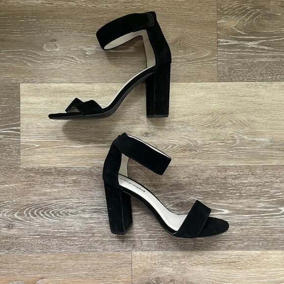 Jeffrey Campbell Suede Ankle Strap Lindsay Heels - Picture 1 of 4